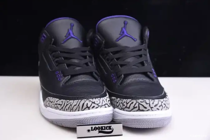 Retro Black Jordan 3 Court Purple Air CT8532-050 0522